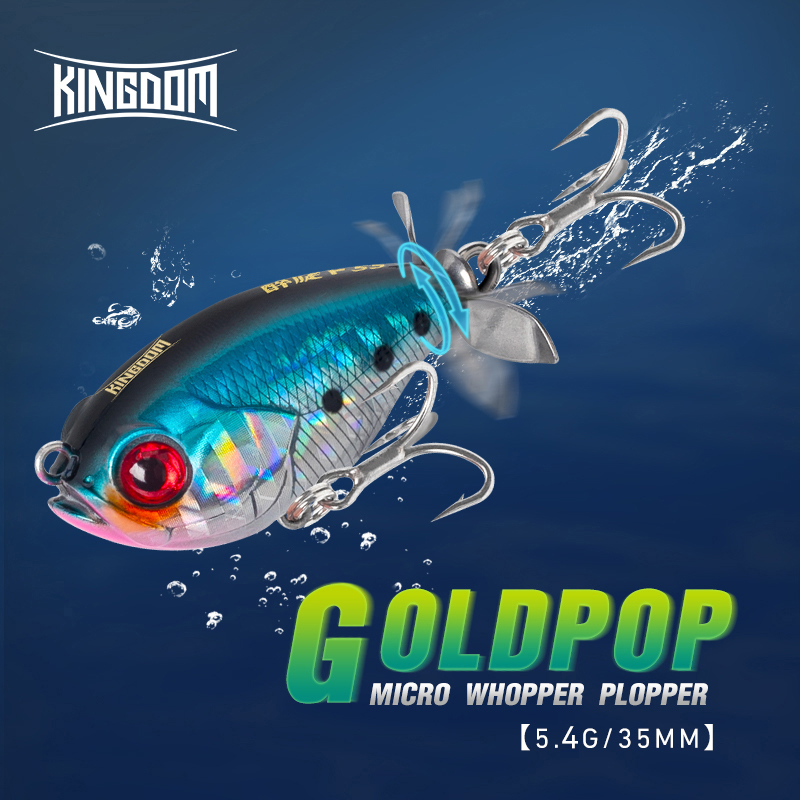 Fishing Lure Topwater - Kerajaan baling-baling Topwater Popper umpan pancing