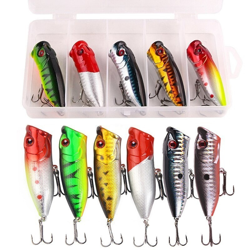 6pcs 6 warna（kemasan opp）/5pcs - Fishing Lure Topwater ulasan dan harga